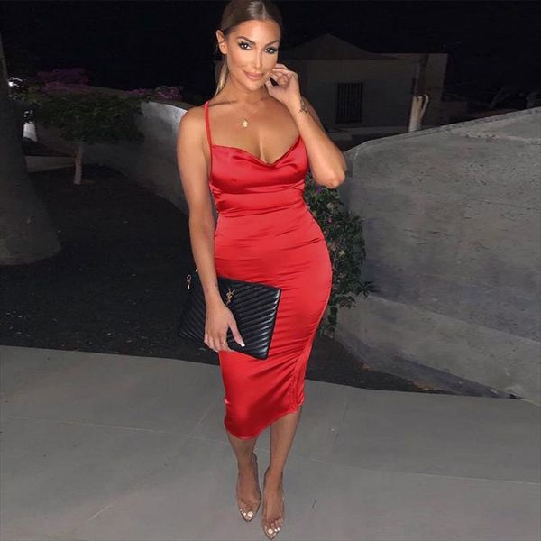 2019 summer women long dress satin sleeveless bandage backless elegant party dress vestidos elegant hollow out, Black;gray
2019 summer women long dress satin sleeveless bandage backless elegant party dress vestidos elegant hollow out, Black;gray