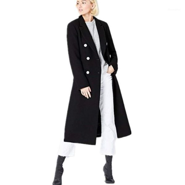 elegant autumn winter women cashmere wool coat x-long solid black wide waist woolen jacket outwear bottom split long coats1
elegant autumn winter women cashmere wool coat x-long solid black wide waist woolen jacket outwear bottom split long coats1