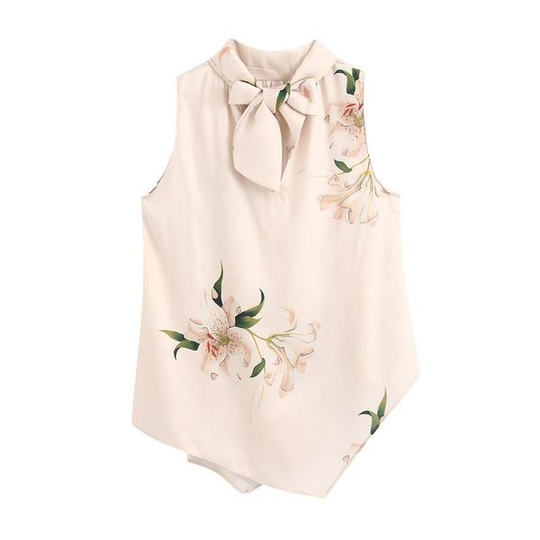 elegant asymmetry floral print women blouses bow tie collar sleeveless office lady shirts 2020 casual blusas mujer, White
elegant asymmetry floral print women blouses bow tie collar sleeveless office lady shirts 2020 casual blusas mujer, White