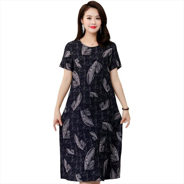 2021 new middle aged summer dress women loose comfortable print o neck short sleeve casual dress plus size 5xl women long, Black;gray
2021 new middle aged summer dress women loose comfortable print o neck short sleeve casual dress plus size 5xl women long, Black;gray