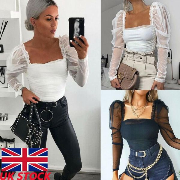 meihuida fashion women sheer tee all mathing autumn casual mesh slash-neck puff sleeve blouse slim club, White
meihuida fashion women sheer tee all mathing autumn casual mesh slash-neck puff sleeve blouse slim club, White