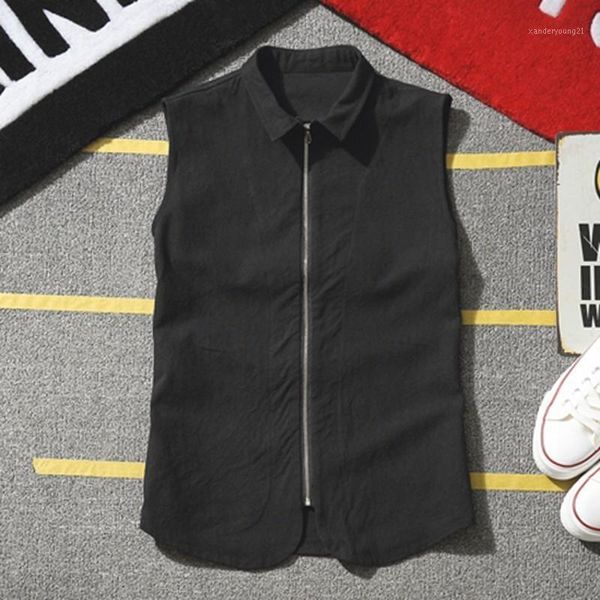 men's vests harajuka vintage summer cotton and linen mens sleeveless stand collar zipper thin casual male slim waistcoats plus size1, Black;white
men's vests harajuka vintage summer cotton and linen mens sleeveless stand collar zipper thin casual male slim waistcoats plus size1, Black;white