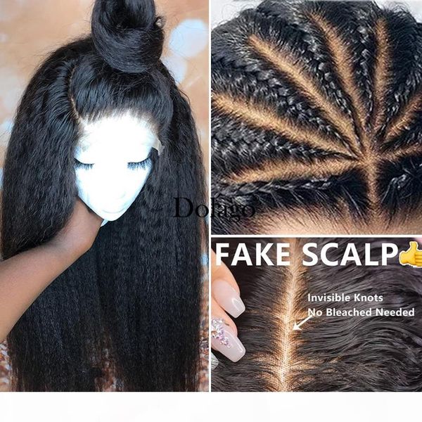kinky straight 360 lace frontal wig fake scalp lace front human hair wigs 250 density full yaki blow out human hair wig dolago, Black
kinky straight 360 lace frontal wig fake scalp lace front human hair wigs 250 density full yaki blow out human hair wig dolago, Black