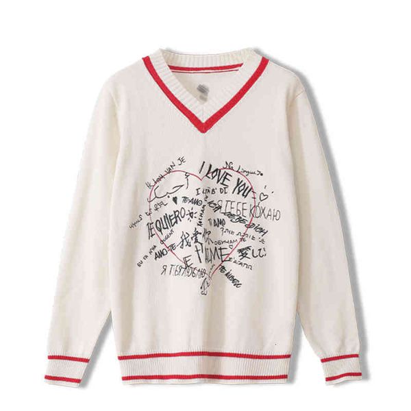 women's sweaters relaxed fall winter women sweater v-neck sweet embroidered casual striped letter long sleeve knit jumper ropa pullove, White;black
women's sweaters relaxed fall winter women sweater v-neck sweet embroidered casual striped letter long sleeve knit jumper ropa pullove, White;black