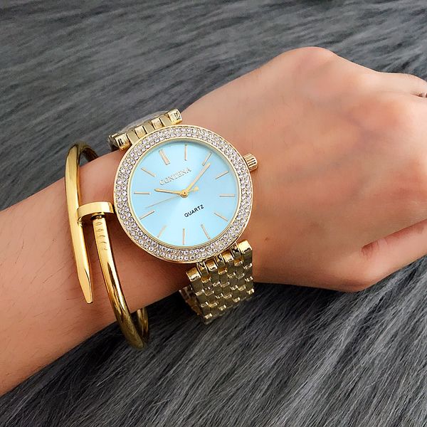 contena luxury rhinestone watch women watches fashion gold women's watches ladies watch clock reloj mujer relogio feminino 201204, Slivery;brown
contena luxury rhinestone watch women watches fashion gold women's watches ladies watch clock reloj mujer relogio feminino 201204, Slivery;brown