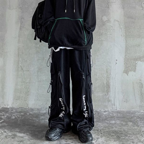 new spring 2021 autumn european and american man-made tidal overalls hip-hop street fashion slacks loose pants fbqw, Black
new spring 2021 autumn european and american man-made tidal overalls hip-hop street fashion slacks loose pants fbqw, Black