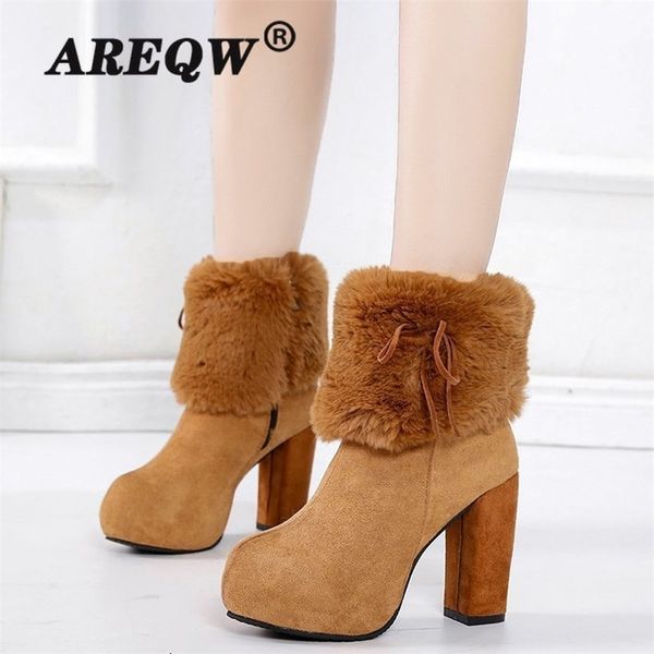 women ankle boots female high heel shoes flock fashion zipper chunky heels short botas for ladies casual footwear 201215, Black
women ankle boots female high heel shoes flock fashion zipper chunky heels short botas for ladies casual footwear 201215, Black