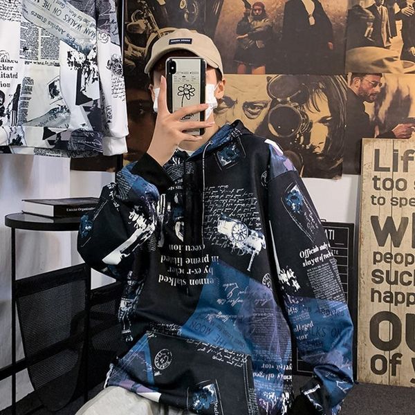 2021 autumn and winter thickened hip hop sweater men's trend big size loose casual couple's wear solid color printed hoodie new, Blue
2021 autumn and winter thickened hip hop sweater men's trend big size loose casual couple's wear solid color printed hoodie new, Blue