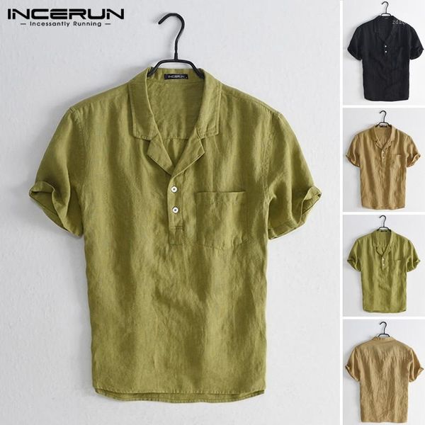 summer vintage men casual shirt short sleeve solid turn down collar blouse cotton harajuku 2020 camisa masculina s-5xl incerun1, White;black
summer vintage men casual shirt short sleeve solid turn down collar blouse cotton harajuku 2020 camisa masculina s-5xl incerun1, White;black