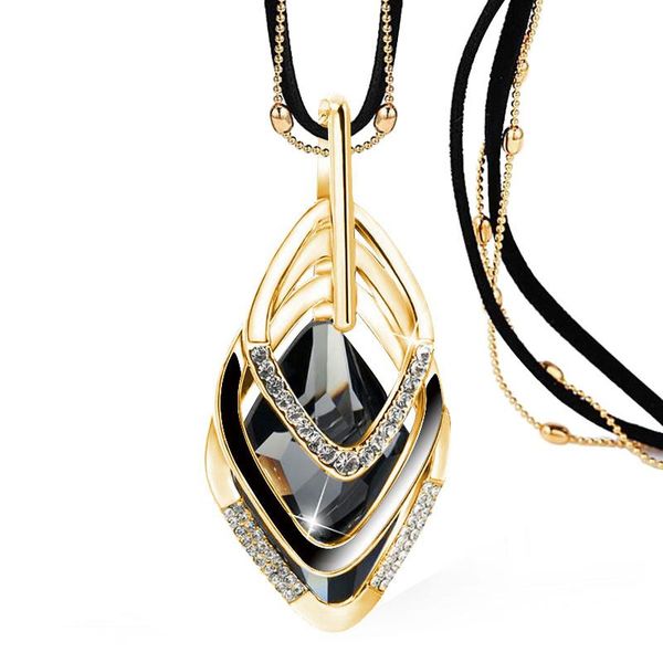 pendant necklaces 18bre long geometric statement golden bead+leather chain punk fashion big crystal & pendants for women jewelry 2021, Silver
pendant necklaces 18bre long geometric statement golden bead+leather chain punk fashion big crystal & pendants for women jewelry 2021, Silver
