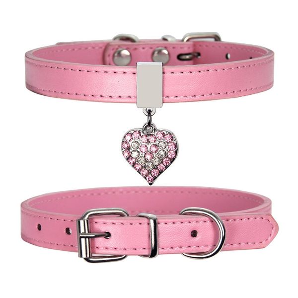 pet dog collar with diamond heart bell adjustable dogs cats collars xs-m fashion pu puppy collars
pet dog collar with diamond heart bell adjustable dogs cats collars xs-m fashion pu puppy collars