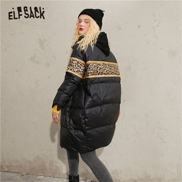 elfsack leopard patchwork oversize casual hooded 90% white duck down coat women,2020 winter elf korean ladies daily warm outwear c1204, Black
elfsack leopard patchwork oversize casual hooded 90% white duck down coat women,2020 winter elf korean ladies daily warm outwear c1204, Black