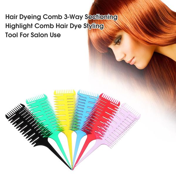 3 way sectioning highlight comb professional weave weaving comb hair dye styling tool salon use hair dyeing hairdressing comb wmtkkk, Silver
3 way sectioning highlight comb professional weave weaving comb hair dye styling tool salon use hair dyeing hairdressing comb wmtkkk, Silver