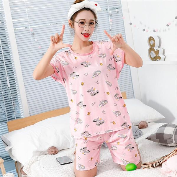 2019 pajamas set for women girls summer pyjamas suit short sleeve pullover loose shorts cute cartoon female sleepwear1, Black;red
2019 pajamas set for women girls summer pyjamas suit short sleeve pullover loose shorts cute cartoon female sleepwear1, Black;red