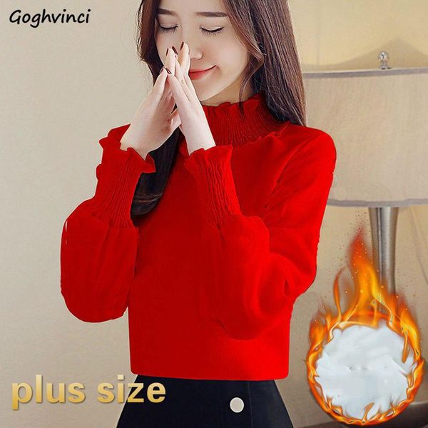 women's blouses & shirts women turtlneck plus size thickening solid korean style chic trendy office lady elegant vintage daily womens h, White
women's blouses & shirts women turtlneck plus size thickening solid korean style chic trendy office lady elegant vintage daily womens h, White