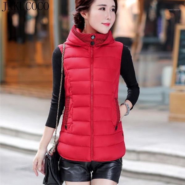 jkkucoco women winter vests down cotton vest women coats pocket zipper hooded tanks warm well slim outerwears 7 colors1, Black;white
jkkucoco women winter vests down cotton vest women coats pocket zipper hooded tanks warm well slim outerwears 7 colors1, Black;white