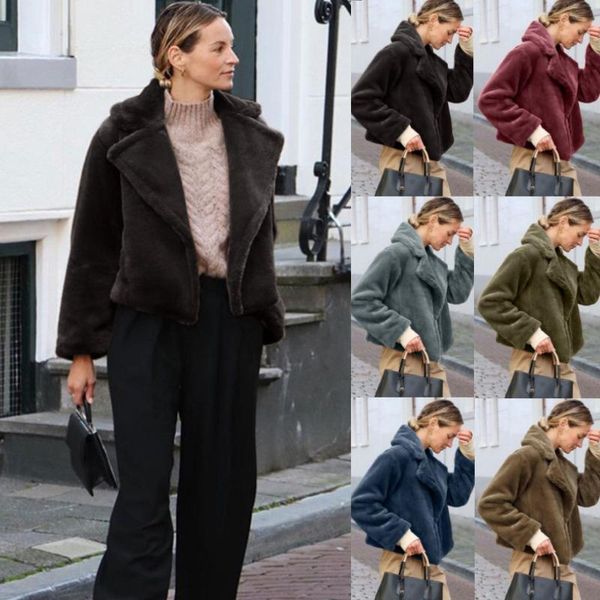 women's casual jacket fur winter warm outwear 6 solid colour turn down collar coat ladies elegant coat winter overcoat outercoat, Black
women's casual jacket fur winter warm outwear 6 solid colour turn down collar coat ladies elegant coat winter overcoat outercoat, Black
