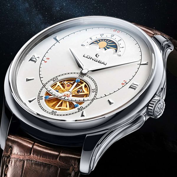 mechanical fully watch automatic men's hollow tourbillon men's watch steel waterproof high end watch, Slivery;brown
mechanical fully watch automatic men's hollow tourbillon men's watch steel waterproof high end watch, Slivery;brown