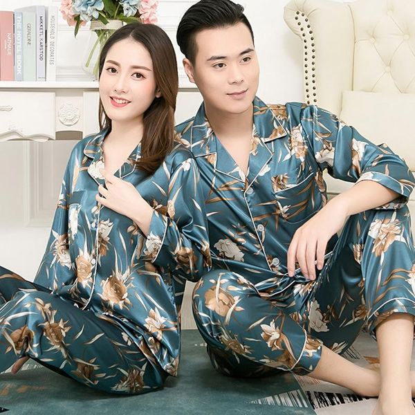 fzslcyiyi long sleeve long pants couple silk satin pajamas set sleepwear pijama pyjamas suit women men sleep 2pc set loungewear1, Black;brown
fzslcyiyi long sleeve long pants couple silk satin pajamas set sleepwear pijama pyjamas suit women men sleep 2pc set loungewear1, Black;brown