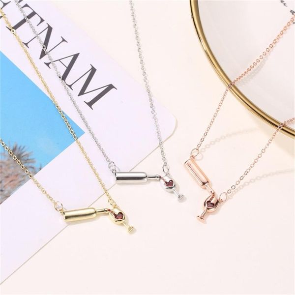 2020 jewelry creative design wine bottle necklace female love heart inlaid zircon goblet clavicle chain chains gift wholesale, Silver
2020 jewelry creative design wine bottle necklace female love heart inlaid zircon goblet clavicle chain chains gift wholesale, Silver