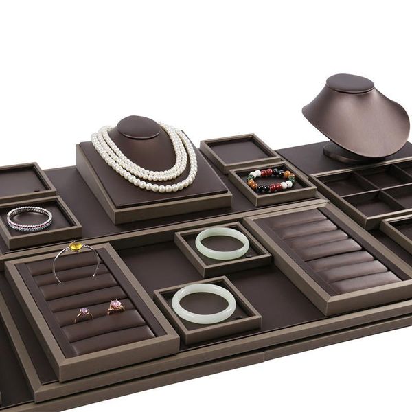 jewelry showcase displays brown faux leather stand jewellery display counter trade show exhibitor earrings ring pendant charm bangle 5zib7, Black
jewelry showcase displays brown faux leather stand jewellery display counter trade show exhibitor earrings ring pendant charm bangle 5zib7, Black