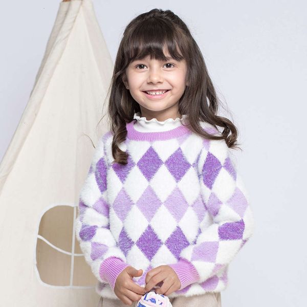 and new winter purple 2020 autumn white double diamond girls' wear imitation mink children's sweater r3fg, Blue
and new winter purple 2020 autumn white double diamond girls' wear imitation mink children's sweater r3fg, Blue