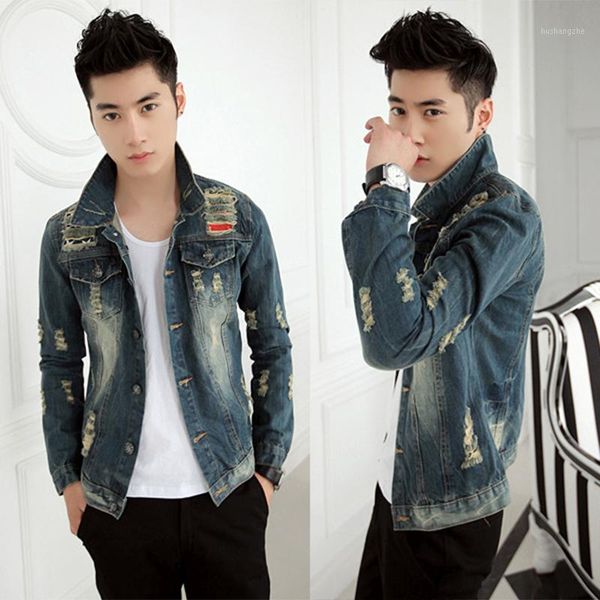 wholesale- spring autumn men denim trench men fashion hole slim denim coat jacket, Tan;black
wholesale- spring autumn men denim trench men fashion hole slim denim coat jacket, Tan;black