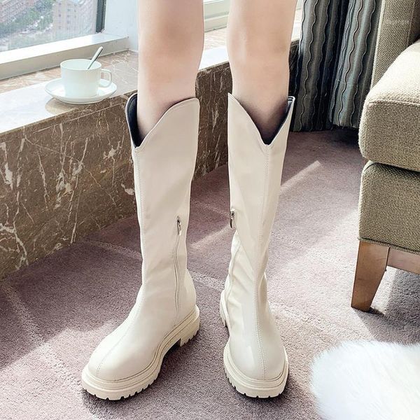 boots rimocy waterproof platform riding women side zip pu leather knee high woman 2021 comfort round toe mid heel shoes1, Black
boots rimocy waterproof platform riding women side zip pu leather knee high woman 2021 comfort round toe mid heel shoes1, Black