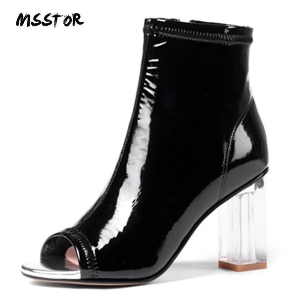 msstor peep toe summer boots zipper sewing fashion red clear boots square heels party ankle women black ladies heels
msstor peep toe summer boots zipper sewing fashion red clear boots square heels party ankle women black ladies heels