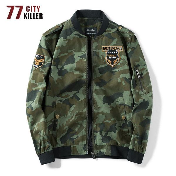 77city killer spring autumn bomber jackets men camouflage army stand collar pilot jackets male jaqueta masculina m-3xl, Black;brown
77city killer spring autumn bomber jackets men camouflage army stand collar pilot jackets male jaqueta masculina m-3xl, Black;brown