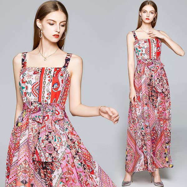 2021 new summer fashion runway holiday women's spaghetti strap backless print elegant floor length long es x6dq, Black;gray
2021 new summer fashion runway holiday women's spaghetti strap backless print elegant floor length long es x6dq, Black;gray