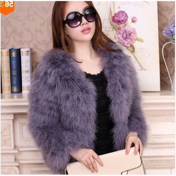 women fashion fur coats winter real ostrich fur jackets natural turkey feather fluffy outerwear lady t200507, Black
women fashion fur coats winter real ostrich fur jackets natural turkey feather fluffy outerwear lady t200507, Black