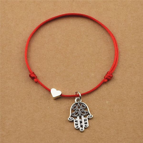 new lucky hamsa jewelry red cord rope heart charm fatima hand pendant bracelets for women men birthday gifts friendship jewelry, Golden;silver
new lucky hamsa jewelry red cord rope heart charm fatima hand pendant bracelets for women men birthday gifts friendship jewelry, Golden;silver