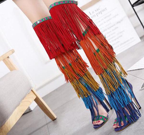 boots sestito 2021 ladies mixed color tassel woman buckle strap gladiator sandals girls peep toe over-the-knee1, Black
boots sestito 2021 ladies mixed color tassel woman buckle strap gladiator sandals girls peep toe over-the-knee1, Black
