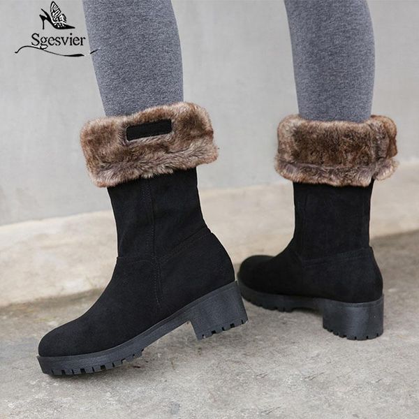 boots sgesvier 2021 russia warm thick fur winter snow women flock round toe square heel platform shoes fashion ankle, Black
boots sgesvier 2021 russia warm thick fur winter snow women flock round toe square heel platform shoes fashion ankle, Black
