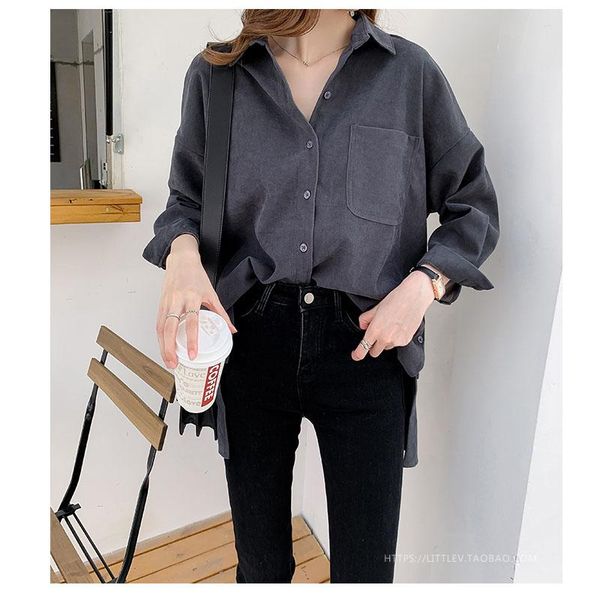 women shirts and blouses 2020 korean new solid color shirts casual simple long-sleeved shirt female turn-down collar, White
women shirts and blouses 2020 korean new solid color shirts casual simple long-sleeved shirt female turn-down collar, White