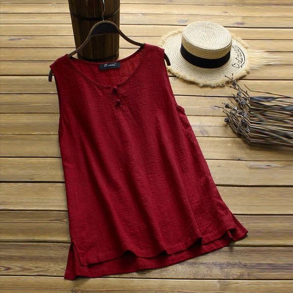 ladies large size round neck button solid color sleeveless retro tank solid color increase vintage sleeveless vest 04*, White
ladies large size round neck button solid color sleeveless retro tank solid color increase vintage sleeveless vest 04*, White