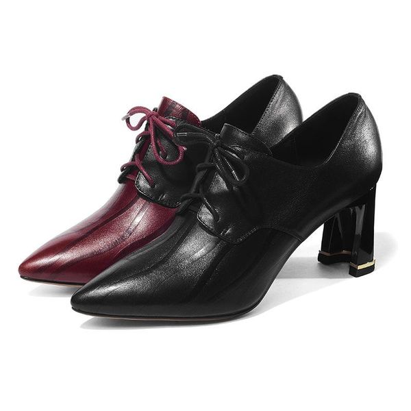 dress shoes 2021 natural layer cowhide with women's single fashion pointed high heel leather women, Black
dress shoes 2021 natural layer cowhide with women's single fashion pointed high heel leather women, Black