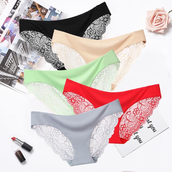 women lace panties seamless briefs ice silk underwear thong ultra-thin lingerie transparent underpants string pants lj200822, Black;pink
women lace panties seamless briefs ice silk underwear thong ultra-thin lingerie transparent underpants string pants lj200822, Black;pink