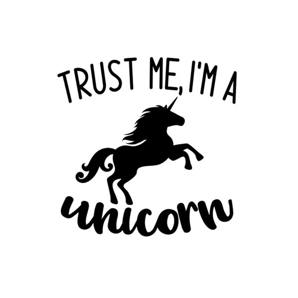 14cm*14cm fashion trust me i'm a unicorn vinyl car sticker decal black silver c11-1555
14cm*14cm fashion trust me i'm a unicorn vinyl car sticker decal black silver c11-1555