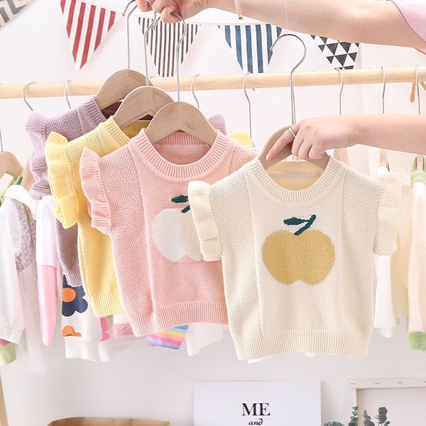 kids designer clothes girls girls' knitted vest 2020 autumn new cartoon children's apple vest baby foreign style sweater can be wo, White
kids designer clothes girls girls' knitted vest 2020 autumn new cartoon children's apple vest baby foreign style sweater can be wo, White