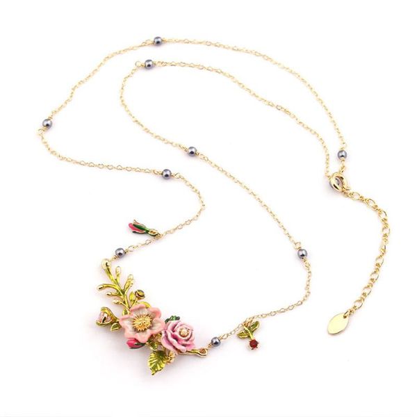 chokers hand painted enamel pink flower pearl pendant necklace dainty gold clavicle chain for women luxury choker collier birthday gift, Golden;silver
chokers hand painted enamel pink flower pearl pendant necklace dainty gold clavicle chain for women luxury choker collier birthday gift, Golden;silver