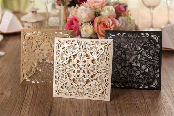 20pcs square laser cut wedding invitation card, birthday party quinceanera gift greeting card with envelope (gold, ivory, black)1
20pcs square laser cut wedding invitation card, birthday party quinceanera gift greeting card with envelope (gold, ivory, black)1