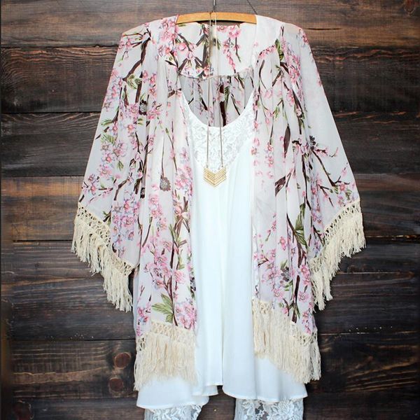 women boho beach summer floral tassels kimono cardigan shirt swimwear blusas feminina haut femme ladies chiffon white blouse
women boho beach summer floral tassels kimono cardigan shirt swimwear blusas feminina haut femme ladies chiffon white blouse