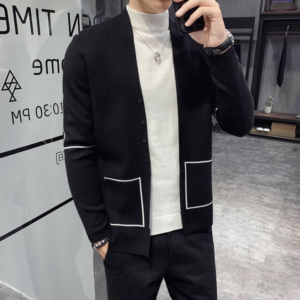 fashion korean knitted sweater men autumn new cardigan men geometric patterns all match streetwear loose men winter sweater 3xl 201105, White;black
fashion korean knitted sweater men autumn new cardigan men geometric patterns all match streetwear loose men winter sweater 3xl 201105, White;black