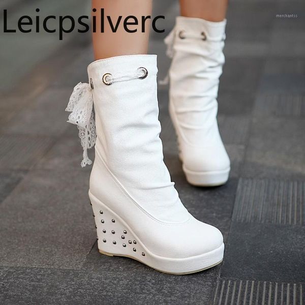 autumn and winter the new fashion round head lace lace-up internal increase high heel women's mid boots plus size 34-431, Black
autumn and winter the new fashion round head lace lace-up internal increase high heel women's mid boots plus size 34-431, Black