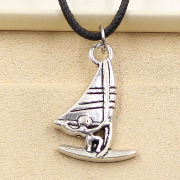 fashion windsurfer windsurfing sailing necklace pendant women jewelry black leather punk choker leather necklace friendship gift t4og, Silver
fashion windsurfer windsurfing sailing necklace pendant women jewelry black leather punk choker leather necklace friendship gift t4og, Silver