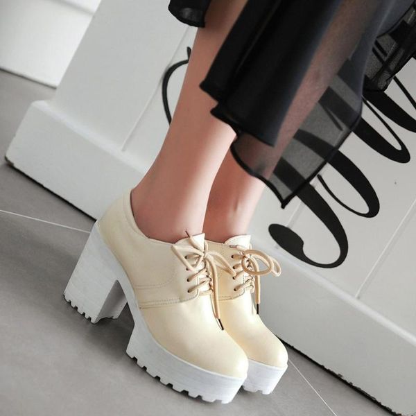 sandals women's platform solid color high heels lace-up leather casual shoes round toe thick heel single shoes#, Black
sandals women's platform solid color high heels lace-up leather casual shoes round toe thick heel single shoes#, Black