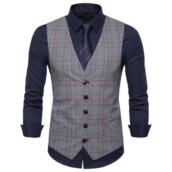 3 color men's business casual slim vests fashion men plaid single buttons vests fit male suit for men spring autumn s-3xl q1216, White;black
3 color men's business casual slim vests fashion men plaid single buttons vests fit male suit for men spring autumn s-3xl q1216, White;black