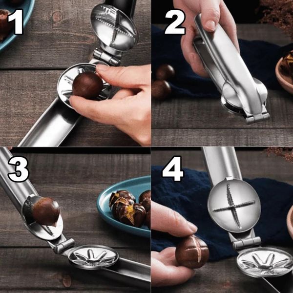 2pcs stainless steel 2 in 1 quick chestnut clip nut cracker opener sheller walnut pliers metal cutter kitchen tools accessories jllunh
2pcs stainless steel 2 in 1 quick chestnut clip nut cracker opener sheller walnut pliers metal cutter kitchen tools accessories jllunh